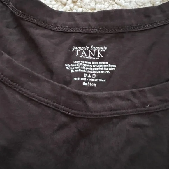 New Yummie tummie shapewear tank top shirt brown cami compression Small long - Picture 3 of 4